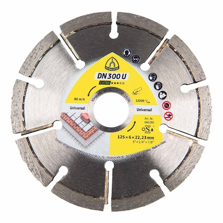 Klingspor Diamond Saw Blade, Tuck Pointing, Continuous Rim, DN 300U 4-1/2" x 7/8" DC-DN300U-115022A