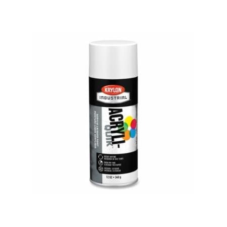Krylon Industrial ACRYLI-QUIK, Acrylic Lacquer Paint, 12 oz, White, Flat, 6PK 425-K01502A07