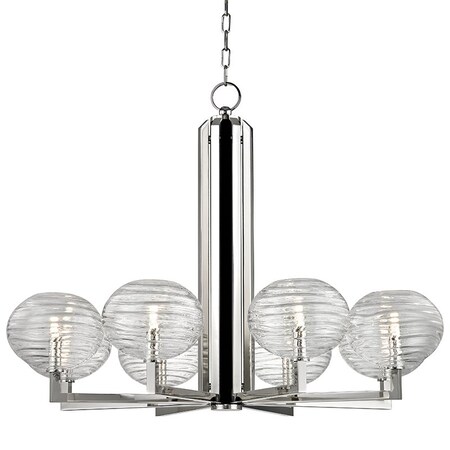 Hudson Valley Lighting Breton 8 Light Chandelier 40 In. Polished Nickel 2418-PN