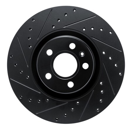 Dynamic Friction Co DFC Brake Rotor - Drilled and Slotted - Black 633-27059L