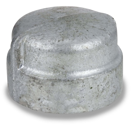 Usa Industrials Pipe Fittings - Galvanized Malleable Iron - Class 300 - Round Cap - 1in NPT Female ZUSA-PF-20620