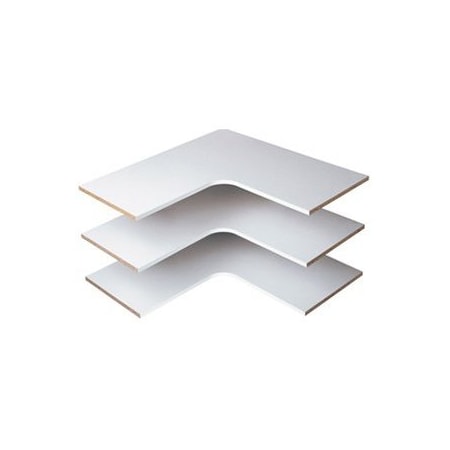 Easy Track Corner Shelves, 30 in. D x 30 in. W, White, 3PK RS3003ON