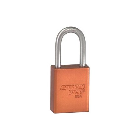 Master Lock Co Safety Padlock 1-1/2in Shackle Orange Keyed Different A1106KD ORJ