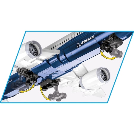 Cobi Boeing 787 Airplane Block Set Blue/White 836 pc COBI-26603