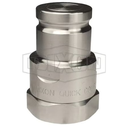 Dixon Snap-Tite by ST Series Interchange Pipe Plug, 1/4-18 Nominal, FNPT, 316 SS, Domestic ST2F2-SS