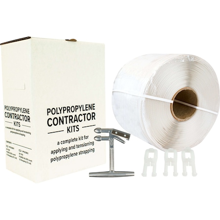 Encore Packaging Polypropylene Strapping Kit for 12, Contractor  Plastic Buckles PP12CB01-PB