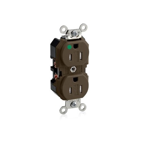Leviton Extra Heavy Duty Hospital Grade Tamper Resistant Duplex Receptacle, 15 Amp, 125 Volt 8200-SG