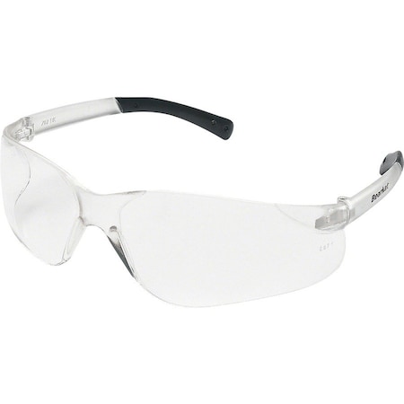 Mcr Safety BearKat (BK1), Safety Glasses, Duramass Hard Coat, Clear Lens, Non-Slip Temple, Frameless BK110
