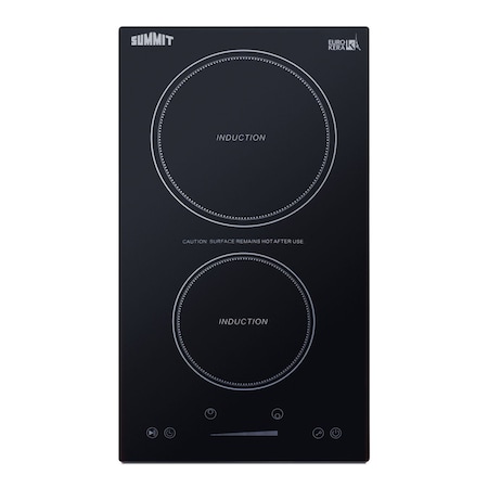 Summit 12in Wide 115V 2-Zone Induction Cooktop, Cord Included SINC2B115
