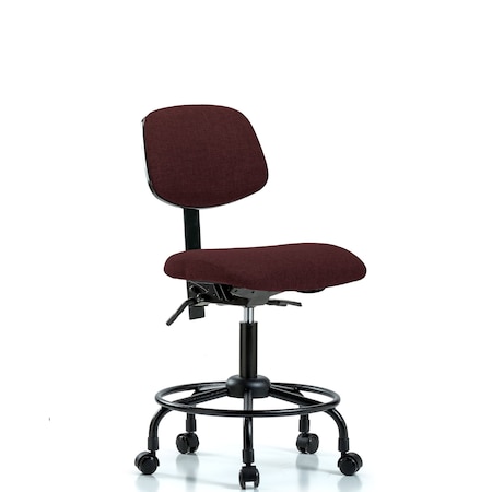 Blue Ridge Ergonomics Desk Chair Desk Chair, Fabric, RT Tilt Casters, Bur, No Arms, 21" to 26" Height, Fabric, Burgundy BR-FDHCH-RT-T1-A0-RC-F41