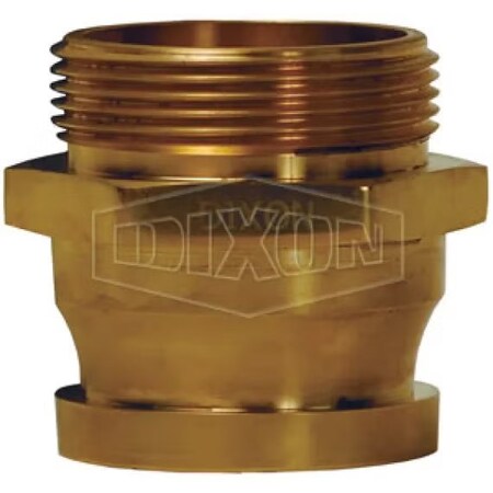 Dixon The Right Connection Fire Hose Adapter, 2-1/2 in Nominal, MBRIT x MNST End Style, Brass, Domestic BIF250F