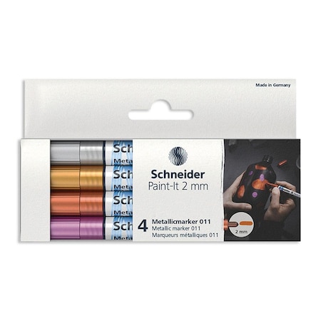 Rediform 2 mm Tip Set I Paint-It Metallic Marker, 4 Count PSYML01111501