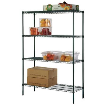 Focus Foodservice FocusFoodService  24 in. W x 48 in. L Epoxy Wire Shelf - Green FF2448G
