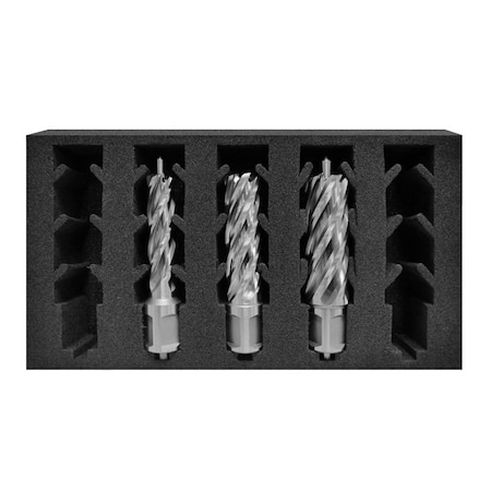 Holemaker Technology HMT HSS Silvermax Long Series Annular Cutter Set - 9/16, 11/16, 13/16" 107012-SET1