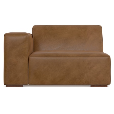 Homeroots 44" Brown Leather Modular Sofa 641036