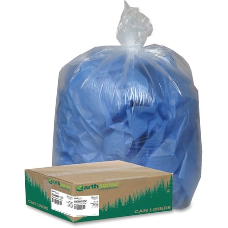 Webster Clear Recycled Can Liners  40-45 gal  1.5 mil  Clear  100 per Carton RNW4615C