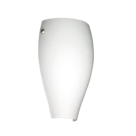 Besa Lighting Chelsea Wall Sconce, Opal Matte, Polished Nickel Cap Finish, 1x8W LED 704307-LED-PN