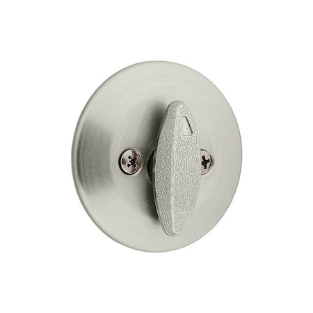 Kwikset UL Rated One Sided Turn Deadbolt with 2-3/8in Round Corner Latch and Dual RCS and 5303 Full Lip 663-15.UL.DS