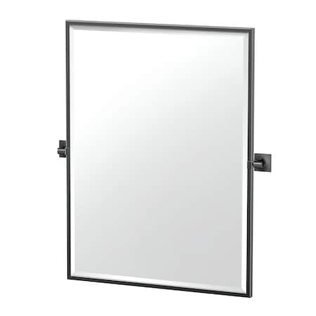Gatco Waterline 32.5" Framed Rectangle Mirror, Matte Black 5589MXFS