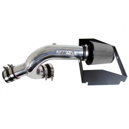 Hps Performance Air Intake Kit with Heat Shield, Polished, 827-787P