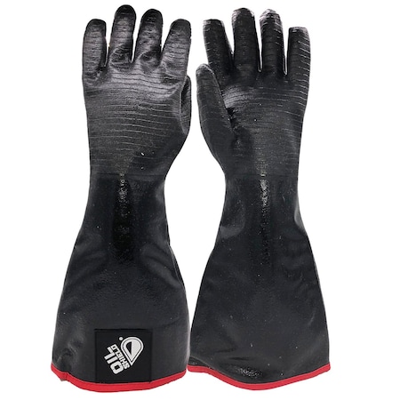 Oil Shield 21 in High Temp Neoprene Gloves, Anti-Microbial Liner, 450 Degree Temp Rating, Size Large 99215