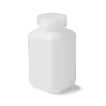 United Scientific UniStore Wide Mouth Square Bottles, HDPE, 500 mL, 12PK 33603