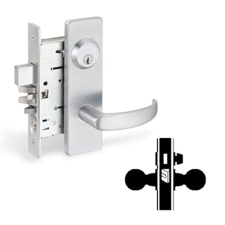 Falcon MA301 DANE-GALA 626 Grade 1 Mortise Lock, Privacy, 2-3/4 in. Backset 43156198016