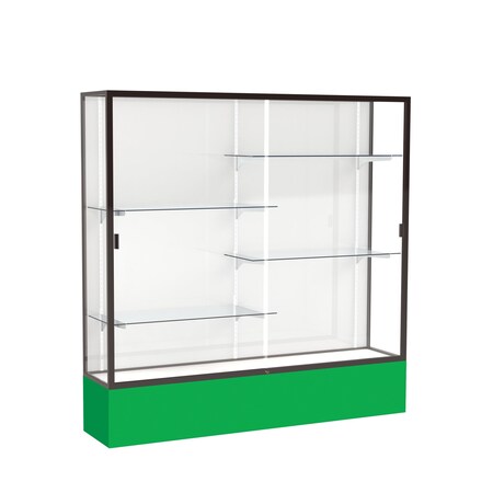 Ghent Spirit Floor Display Case 72x72x16, White, Bronze 376WB-BZ-KG