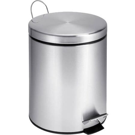 Honey-Can-Do 5 Liter Stainless Steel Step-On Wastebasket TRS-01449