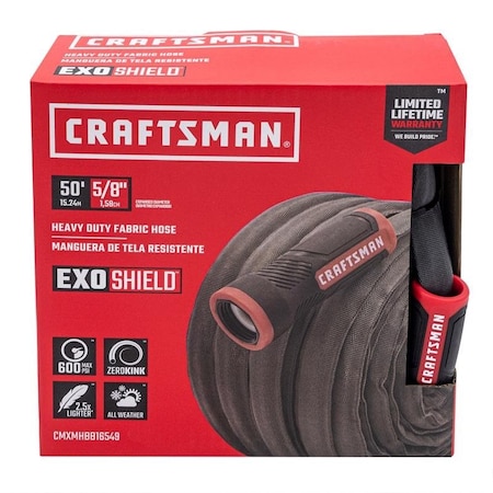 Craftsman ExoShield 5/8 in. D X 50 ft. L Heavy Duty Industrial Grade Garden Hose CMXMHBB16549
