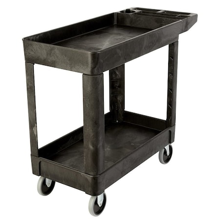 Rubbermaid FG450027BLA Small Utility Cart, 500 lb, 17.88 in OAW, 33-1/4 in OAH, 39 in OAD, Polypropylene, Black FG450089BLA