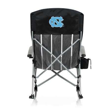 Picnic Time Family Of Brands NCAA North Carolina Tar Heels Outdoor Rocking Camp Chair - XL Heavy Duty Camping Chair 805-01-175-414-0