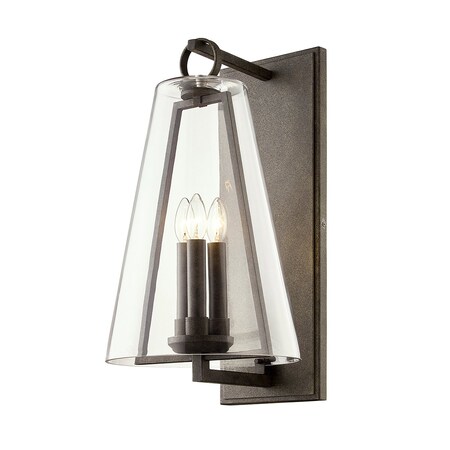 Troy Lighting Adamson 3 Light Wall Sconce 12 In. French Iron B7403-FRN