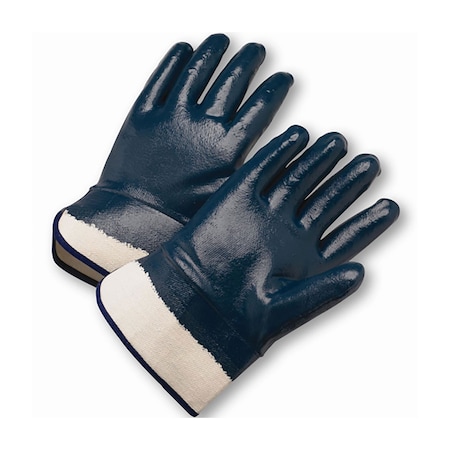 Pip Nitrile Dipped Glove with Jersey Liner & Heavyweight Smooth Grip on Full Hand, Safety Cuff, 12PK 9525