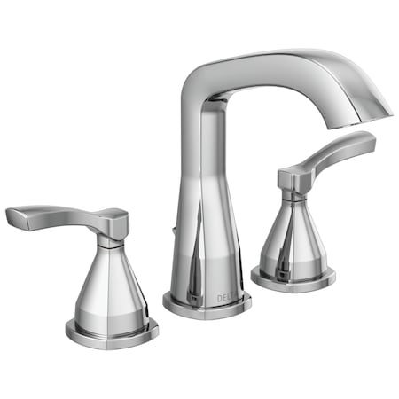 Delta Stryke Two Handle Widespread Bathroom Faucet, 5.88 in, Lumicoat Chrome 35776-PR-MPU-DST