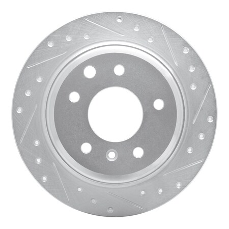 Dynamic Friction Co DFC Brake Rotor - Drilled and Slotted - Silver 631-20007R