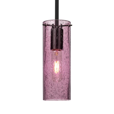 Besa Lighting Besa Juni 10 Pendant, Plum Bubble, Black Finish, 1x 60W MAX E26 Base 1TT-JUNI10PL-BK