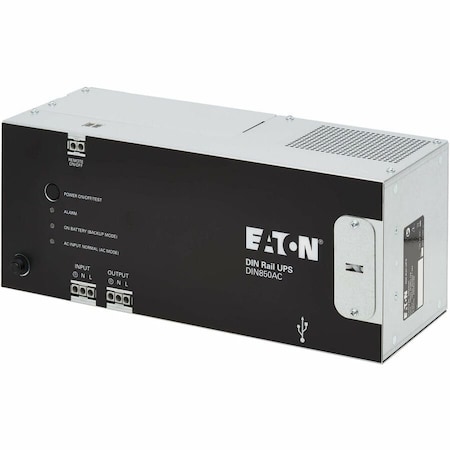 Eaton 850VA 510W 120V AC DIN Rail Industrial UPS - Hardwire Input/Output DIN850AC