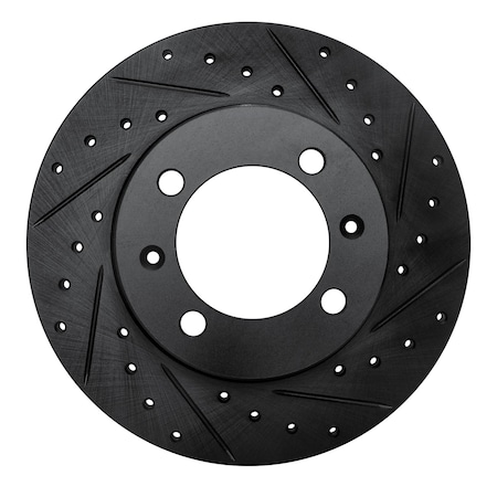 Dynamic Friction Co DFC Brake Rotor - Drilled and Slotted - Black 633-65001R