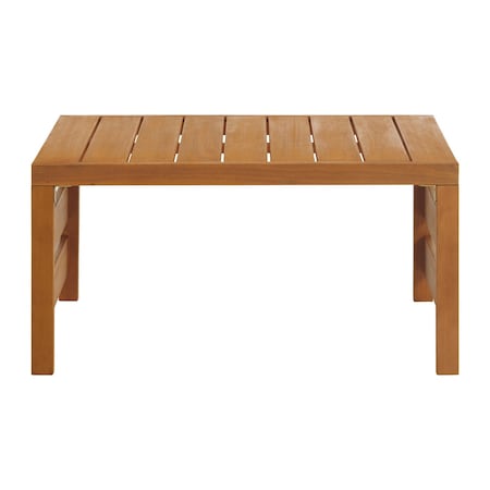 Alaterre Furniture Barton Outdoor Eucalyptus Wood Slotted Coffee Table, Brown 80-OUTD-WD-SMCT