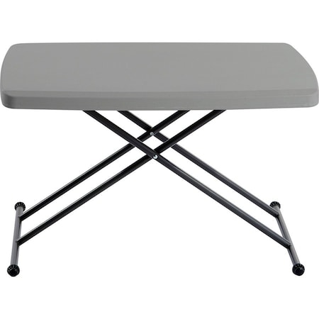 Iceberg IndestrucTable Classic Personal Folding Table, Charcoal Top and Frame, 20 in W x 30 in L x 29 in H 65491