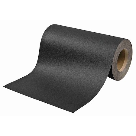 Brady Anti-Skid Tape Roll - Grit-Coated Polyester, Solid Color, Black, 12in x 60ft, 60PK 78194