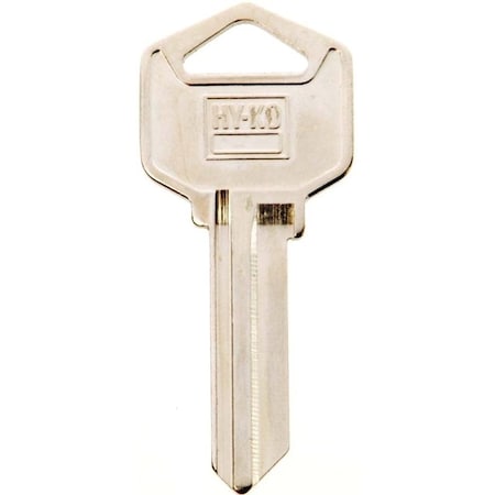 Hy-Ko Key Blank, Brass, Nickel, For: LSDA Cabinet, House Locks and Padlocks 11010EZ1