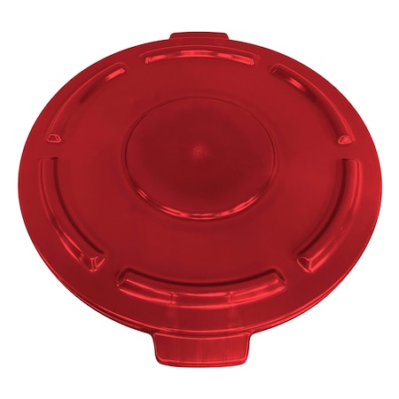 Crusader CTC Round Heavy-duty Utility Container Lid, Red, Polyethylene, 15-3/5" W/Dia CTC-L10RD