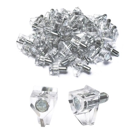 Powertec 5mm Clear Shelf Pegs, Shelf Pins Support Pegs, 50 PCS, 50PK QP1502N