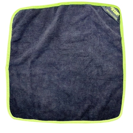 Vim Tools 16 Inch X 16 Inch Magnetic Microfiber Rag - Black & Green MAGRAG16BK