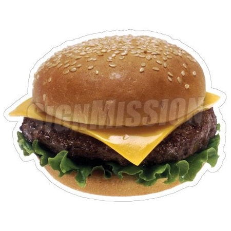 Signmission Burger, 12 Inch, Decal D-Burger