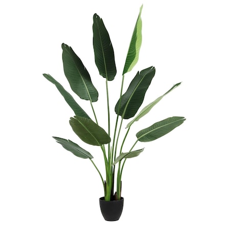 Safavieh 63 in. Faux Potted Banana Leaves Bunch, Green FXP2008A