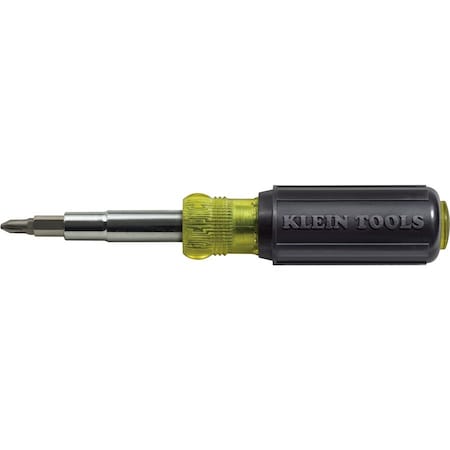 Klein Tools Multi-Bit Screwdriver / Nut Driver, 11-in-1, 8 Tips (Phillips, Slotted, Torx, Square), Cushion Grip 32500