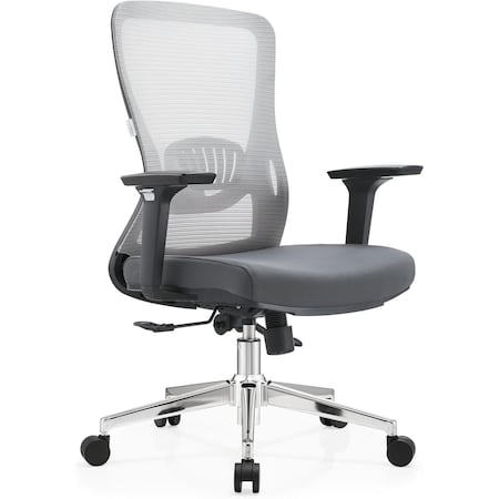 Leisuremod Adorit Ergonomic Office Chair - Mesh Back, Cotton Seat, Adjustable Height & 360 deg Swivel AO60GR